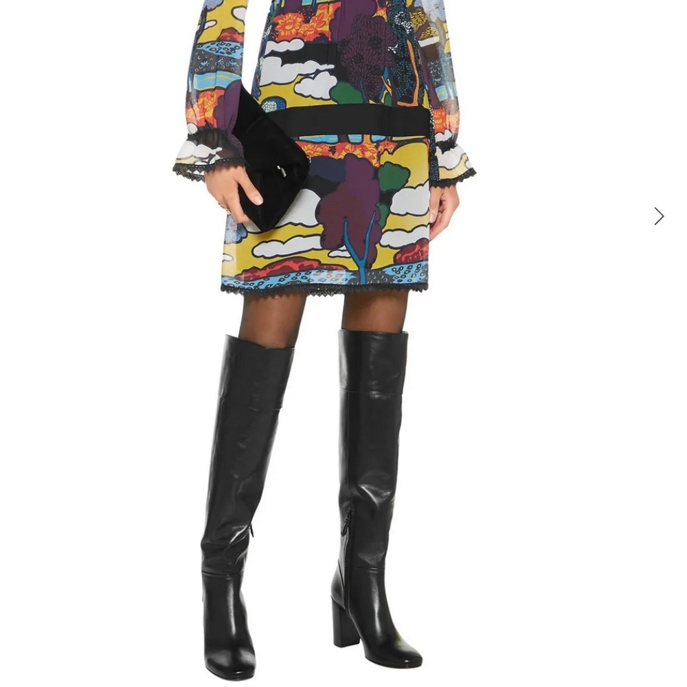 NWOT Tory Burch Black Leather Bowie Over Knee Boot